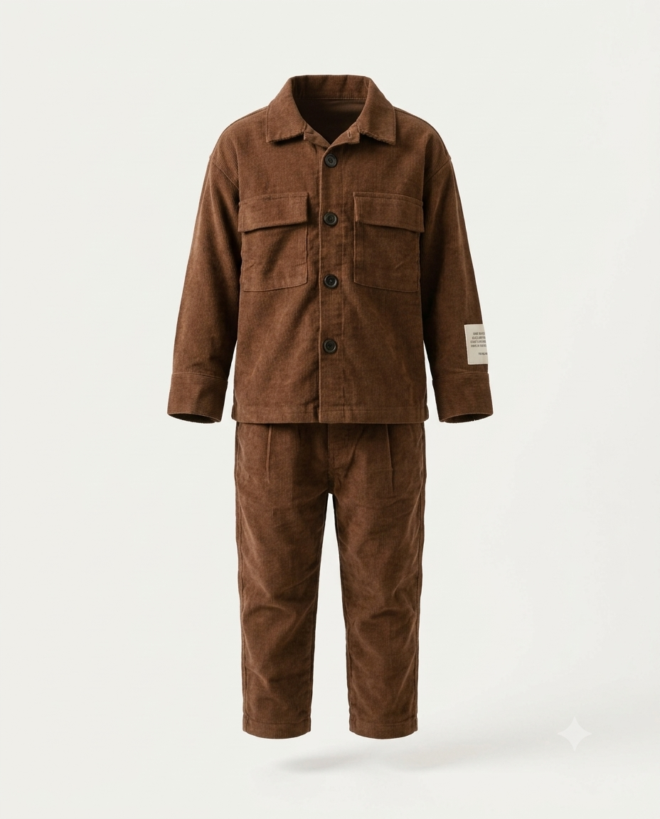 The Corduroy Shacket Set | Chocolate Brown