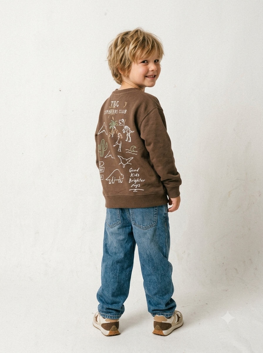 The 'Explorers Club' Crewneck Sweatshirt | Earth Brown