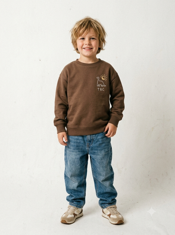 The 'Explorers Club' Crewneck Sweatshirt | Earth Brown